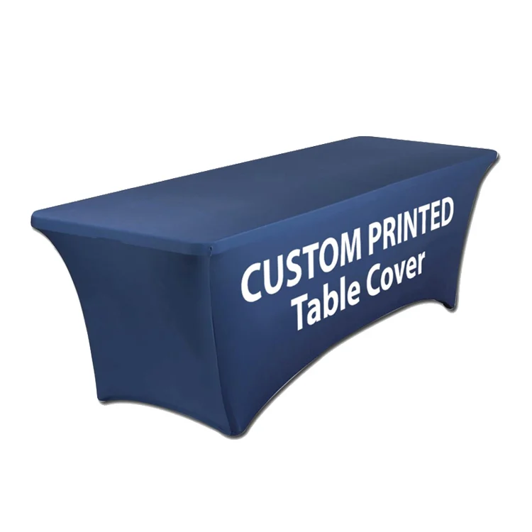 Custom Tablecloth 4ft 6ft 8ft Stretch Table Cloths Sublimation Table Cover Polyester Table Cloth For Events