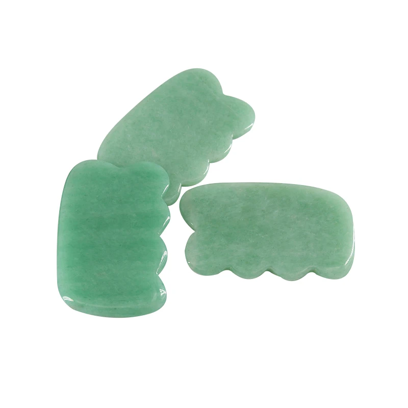 Wholesale Price Natural Donling Jade Guasha Board Wave Shaped Guasha Massage Tool Relaxing Scraping Muscle Pain Acid