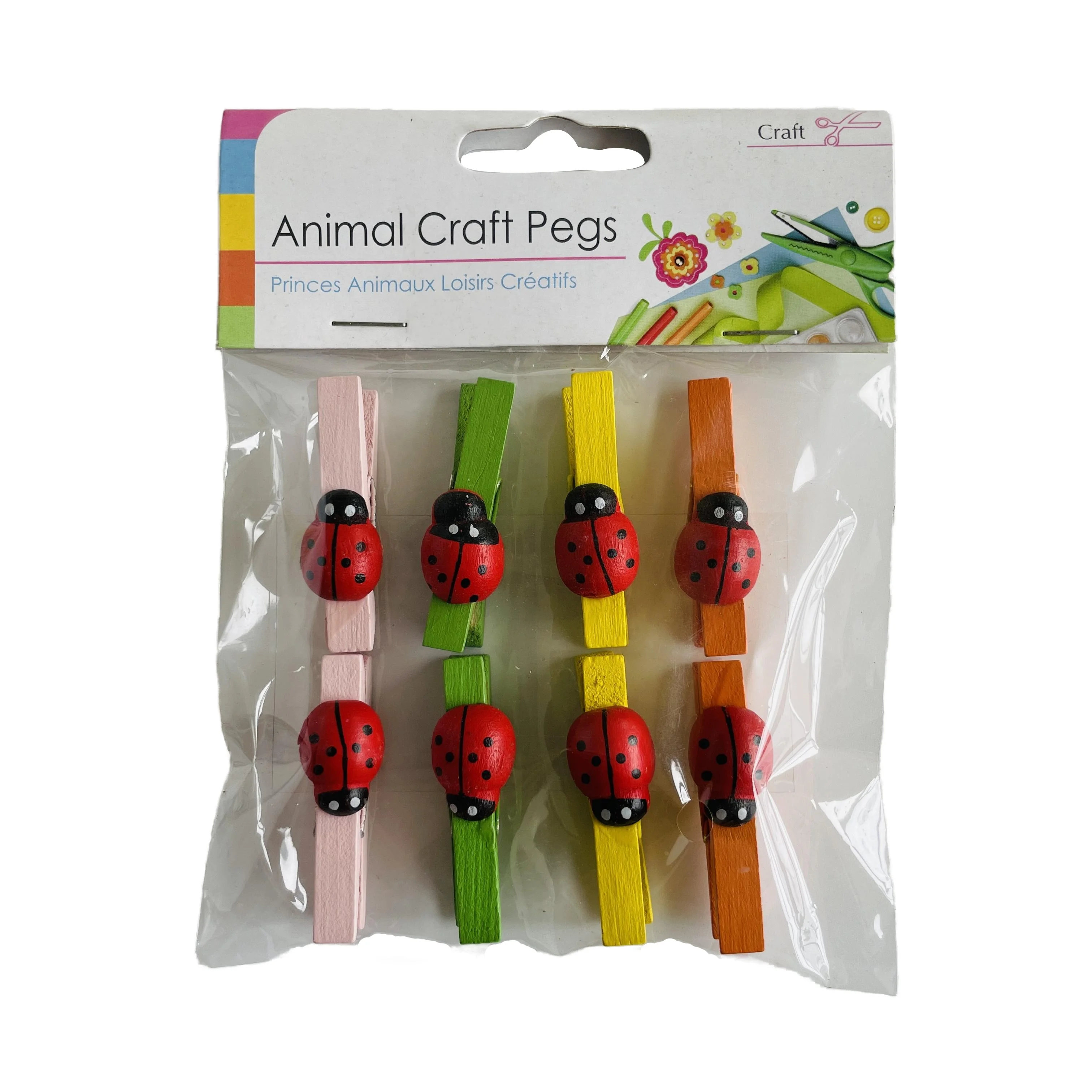 Ladybug wood clip decoration event maker wooden peg 6pcs/set