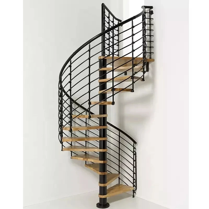 Modern Design indoor wrought iron spiral staircase price for small space