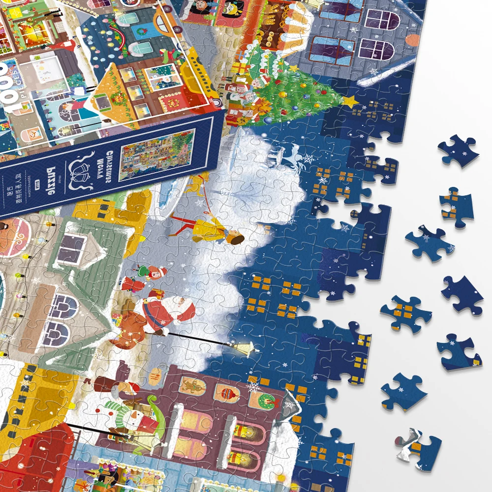 Factory direct 1000pcs jigsaw puzzle Brain teaser puzzles high quality custom puzzle for adults christmas