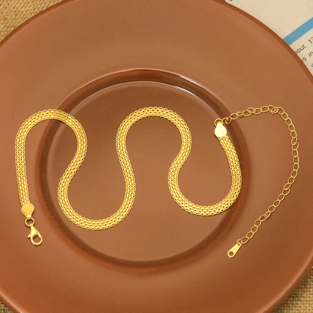 VIANRLA 925 sterling silver  Chunky Wide Chain Layering Statement Necklace