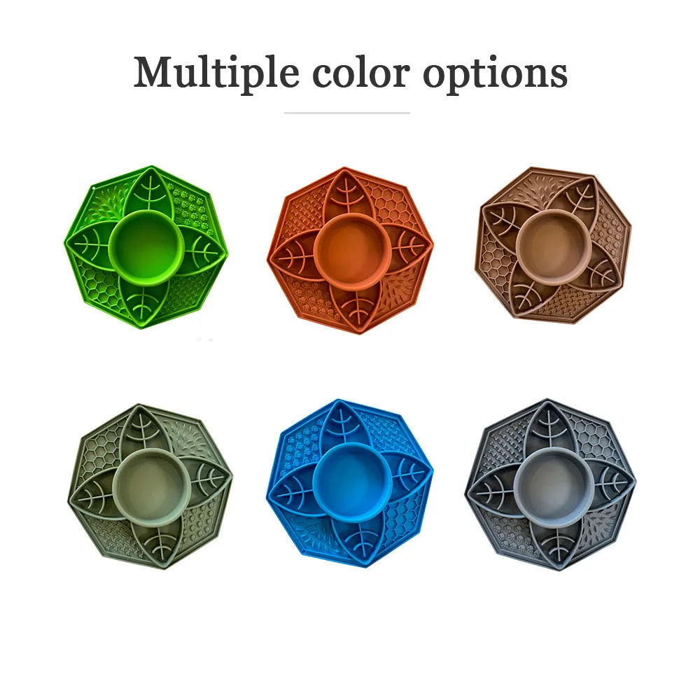 Mandala silicone slow feeder bowl customized dog food silica gel pad flower dog lick mat with suction cup