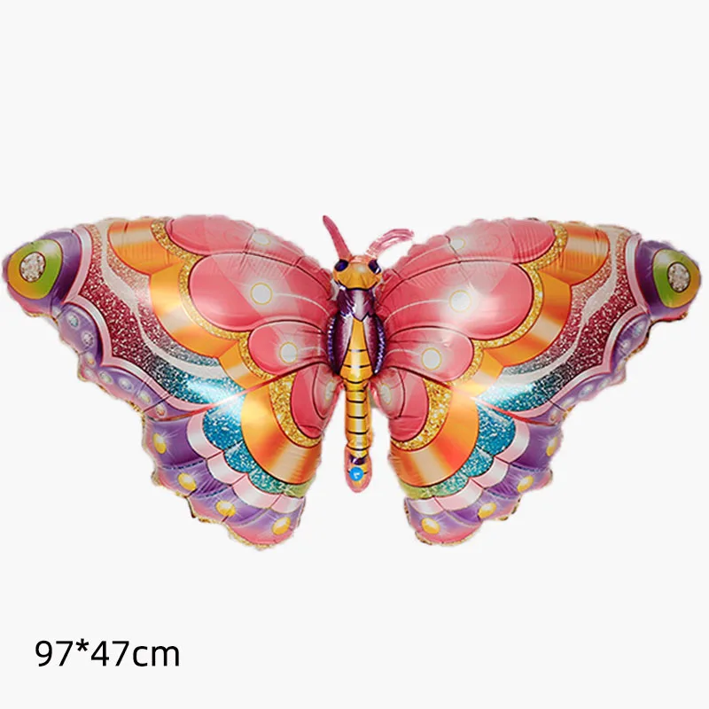 New Large Colored Butterfly Aluminum Foil Balloon Shape  Aluminum Foil Balloon Butterfly Balloons