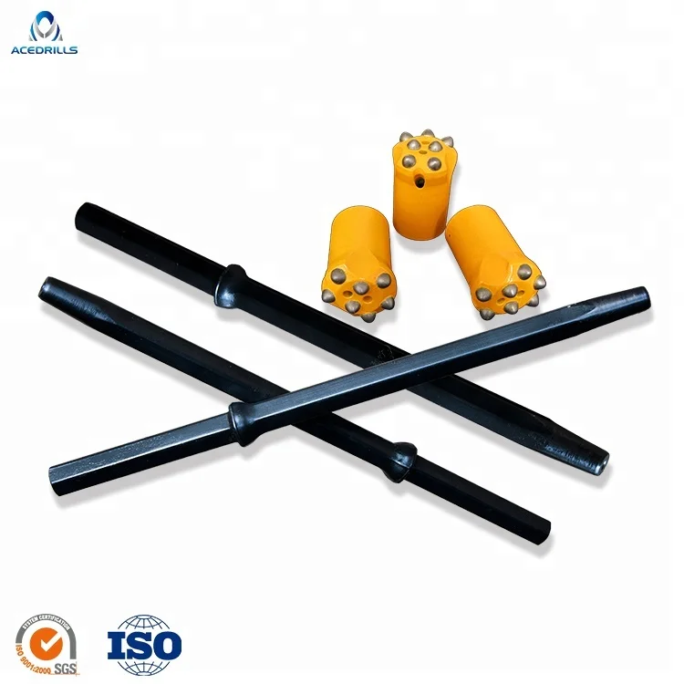 Power Rock Drill H25 11 degree mining taper drill rod for yt27