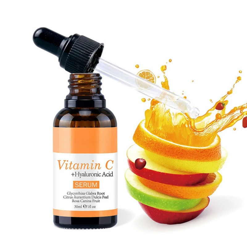 Vitamin C Hyaluronic Acid Facial Serum Organic Whitening Face Serum Private Label Anti-wrinkle Firming Facial Serum Essence