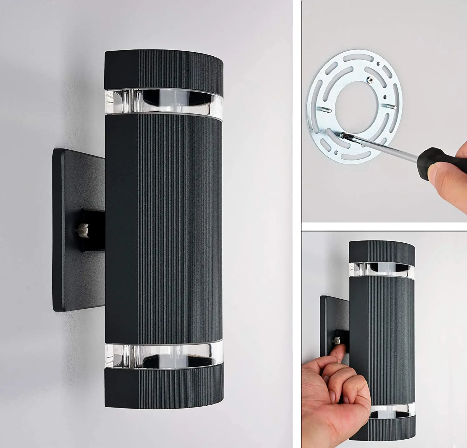IP65 Outside wall lamp Exterior light Led Single Half Cylindrical E27 ETL Wall Mounting Lighting Fixture