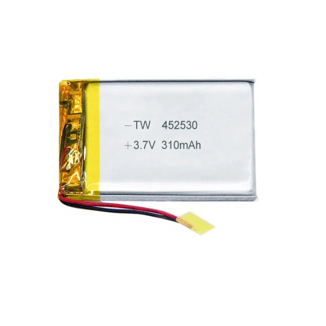 Li Polymer Battery 452530 3.7v 300mah 4.5mm Thickness 25mm Width 30mm Length 3.7v 300mah Lipo Battery Packs