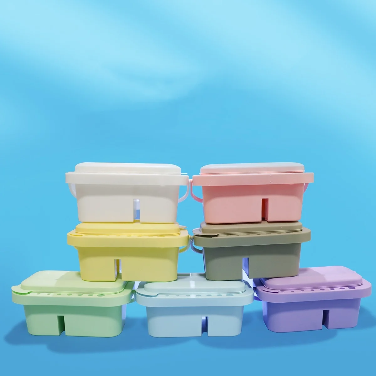 Paint Brush Cleaner Washer Multifunction Painting Brush Basin Holder and Organizer with Tray Palette Lid