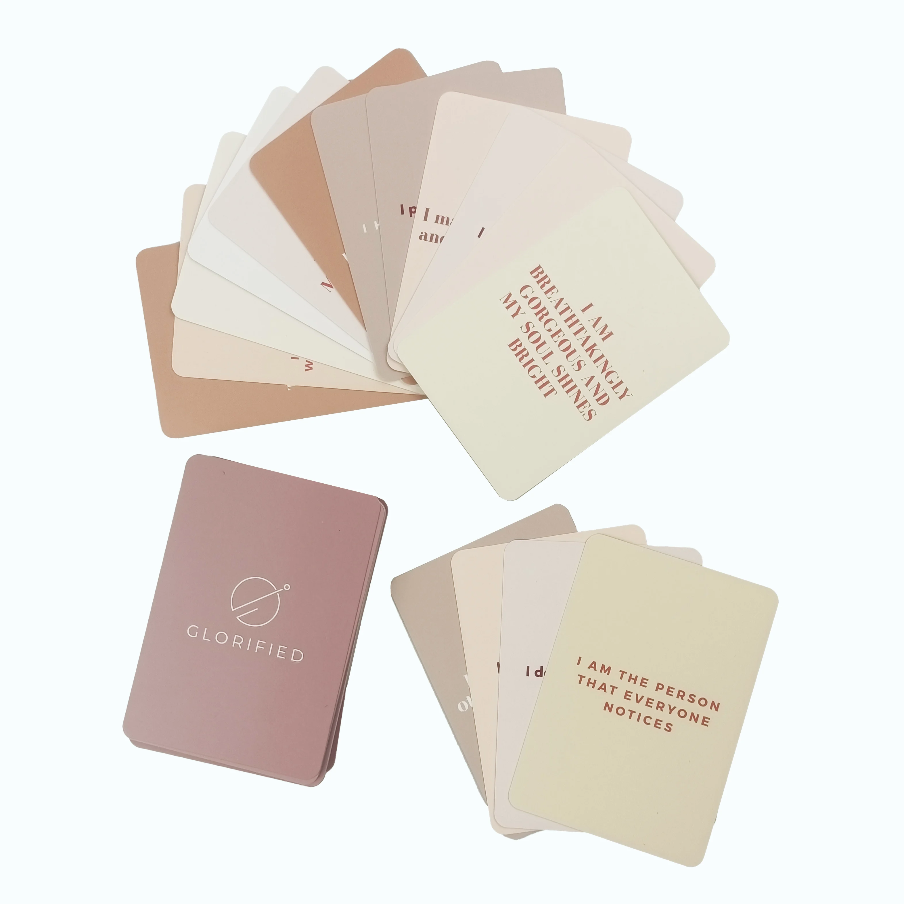 Custom Printing Inspirational Affirmation Cards Children Game Use Includes Logo and Paper Box