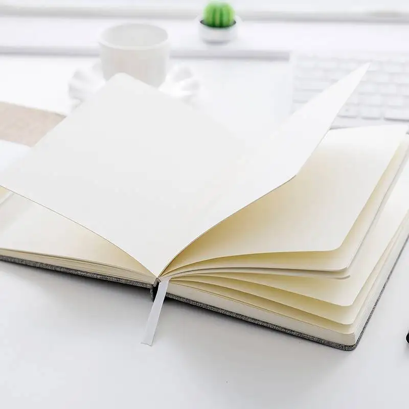 FSC Certified Eco Friendly Custom A5 Size Lined Linen Journal Cloth Fabric Cover Notebook