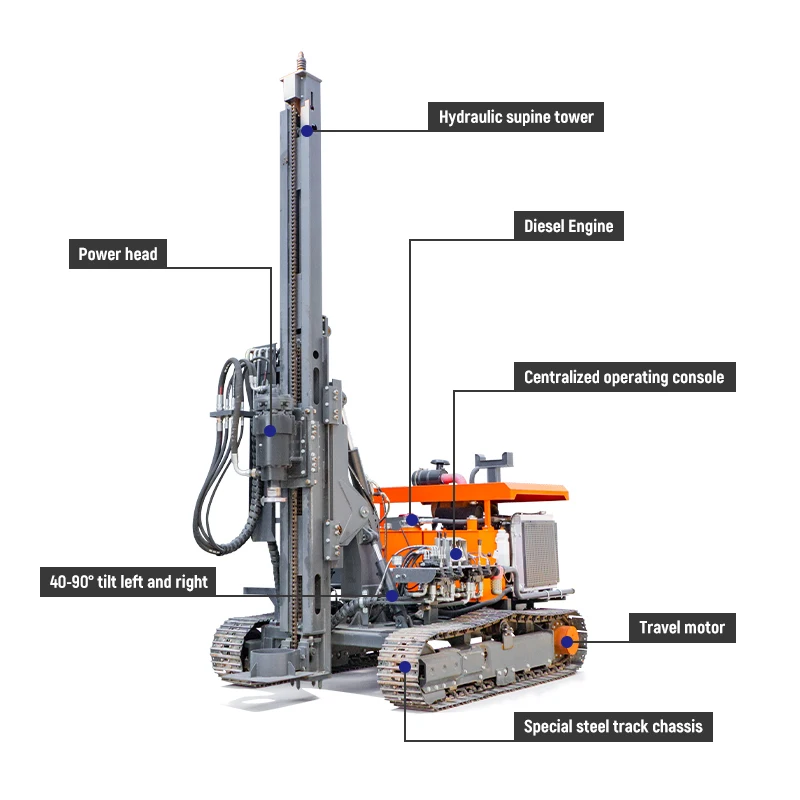 High-Efficiency Photovoltaic Solar foundation Pile Driver piling machine equipment- Suitable for Solar Power Projects