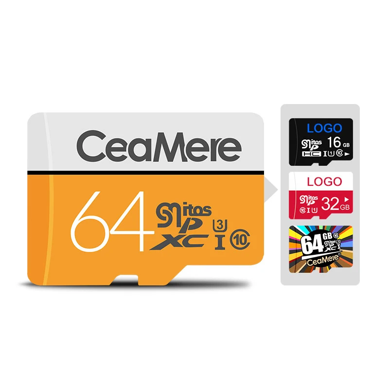 Ceamere Original Micro Memory card 64GB 128GB 256GB 512GB 32GB Class10 U3 Actual Capacity Micro TF Flash Storage Memory TF Cards