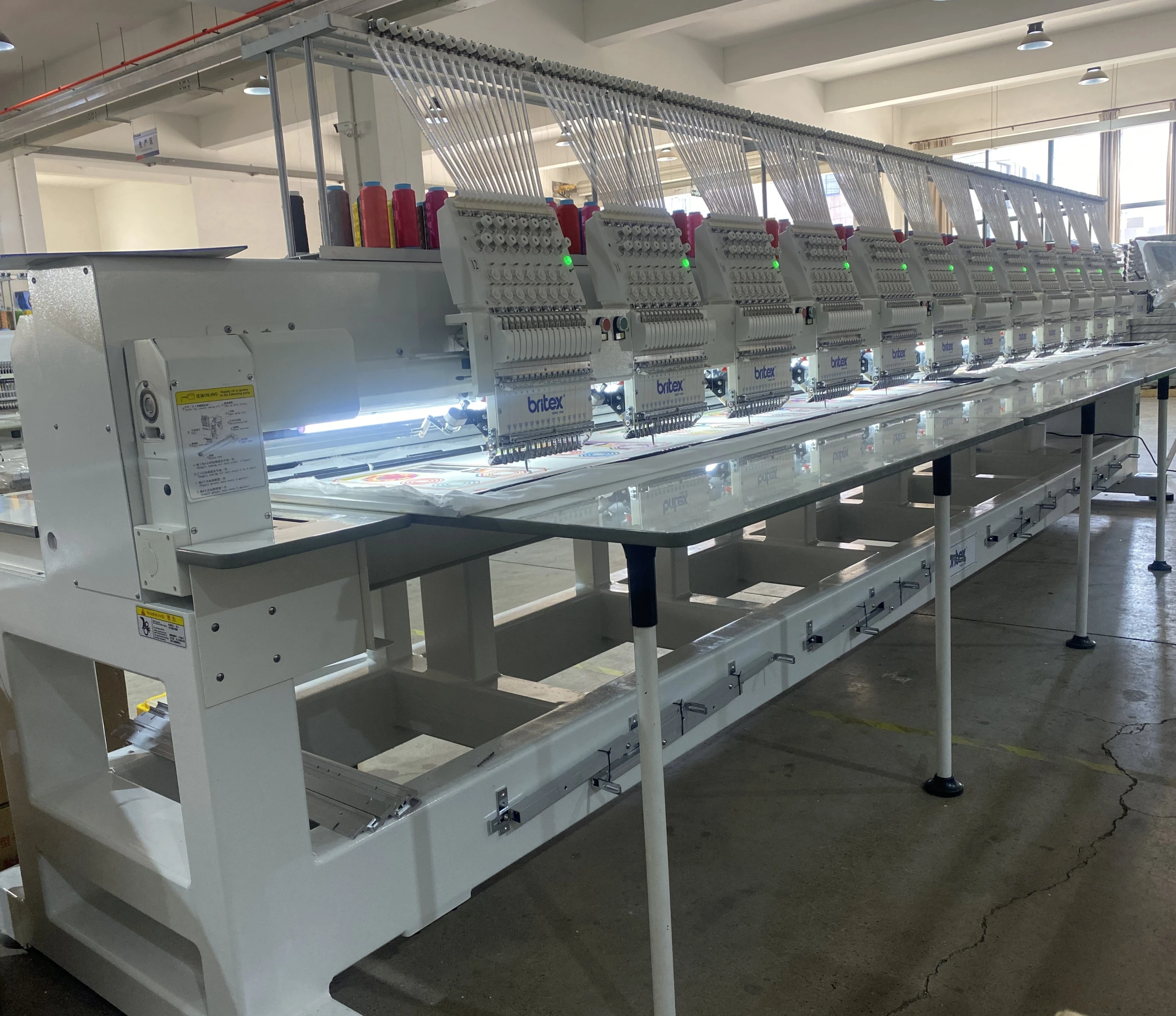 BR-1512 Multi-head computerized embroidery machine for flat,garment ,T-shirt,cap embroidery