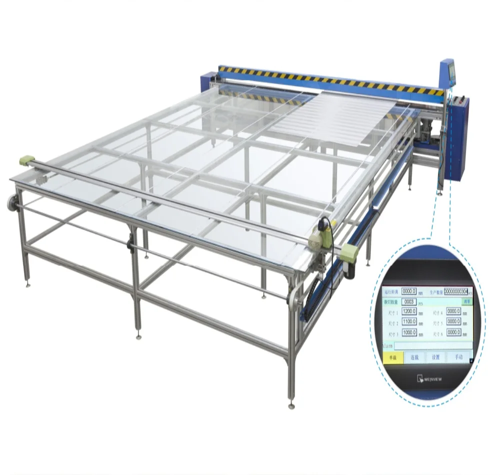 Sunscreen Fabric Roller Shade Ultrasonic Cut Machine Zebra Blinds Table