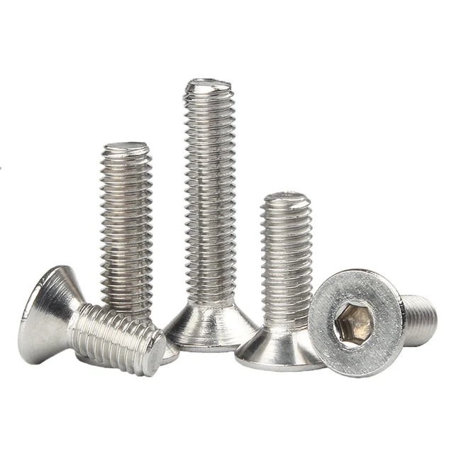 M0.6 M1 M1.6 M2 M3 M4 M6 M8 M10 M12 Stainless Steel DIN7991 Countersunk Head socket head Allen Screw Bolt