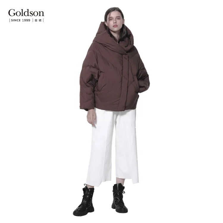 Factory high quality women heated duck down filled coat for winter