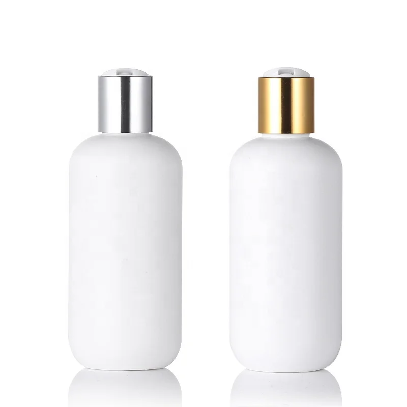 Empty Custom PE Plastic Cosmetic Packaging Cosmetics Bottles with Gold Lotion Spray Pump