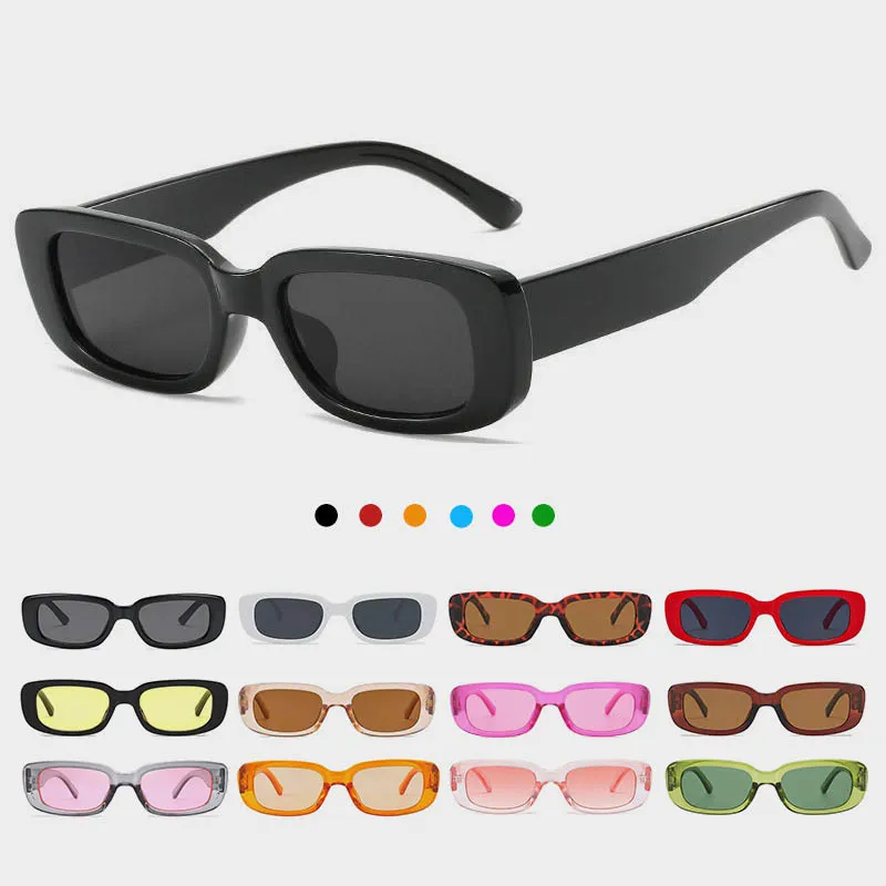 New Wholesale Small Frame Women Cheap Candy Fashion Retro Trendy Glasses Men Design Sunglasses