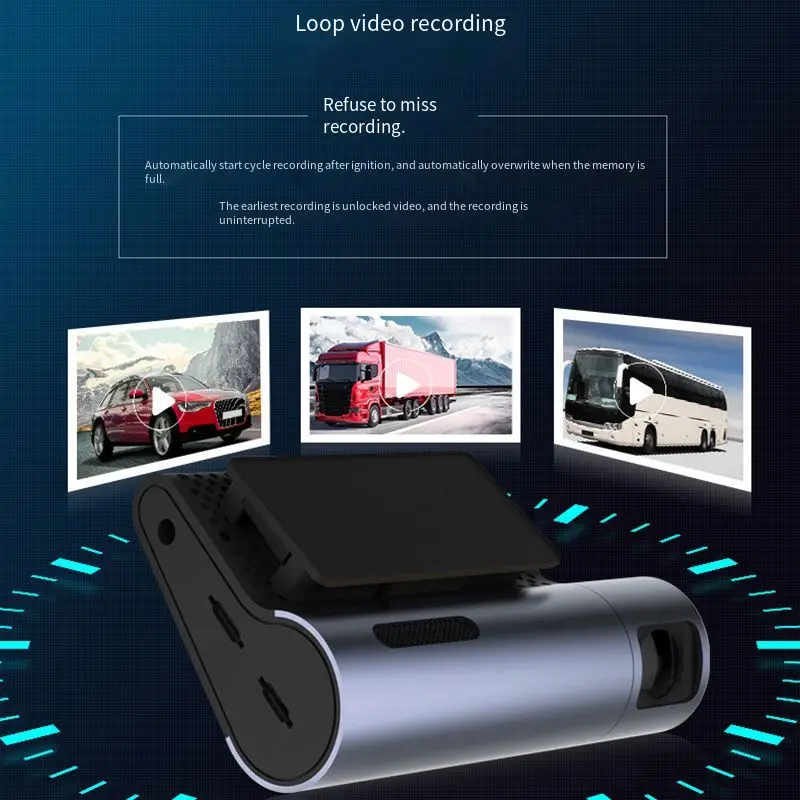 Double recording parking monitoring before and after ultra-clear recording of hidden car camera