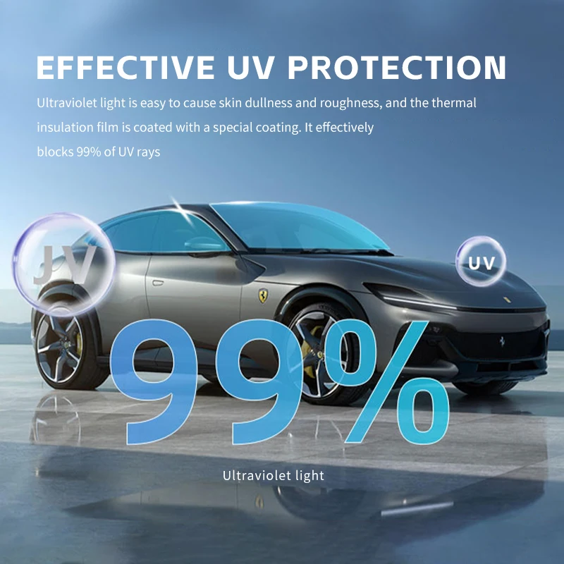 Auto Solar Film Vlt75% Uvr99% Irr99% Nano Ceramic Protective Film Anti-Insulation Uv Blocking Window Tint For Car