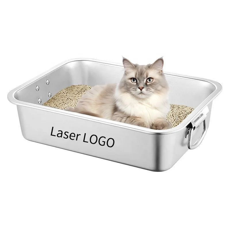 High Quality Practical Multiple Sizes Available 50cm Length Stainless Steel Cat XL Litter Box