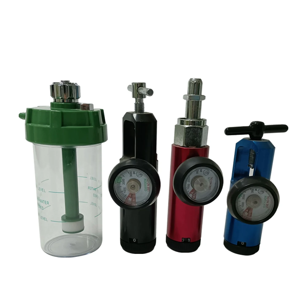 2022 Hot Sale CGA870 Click Regulator Medical Pressure Oxygen Regulator with Flowmeter