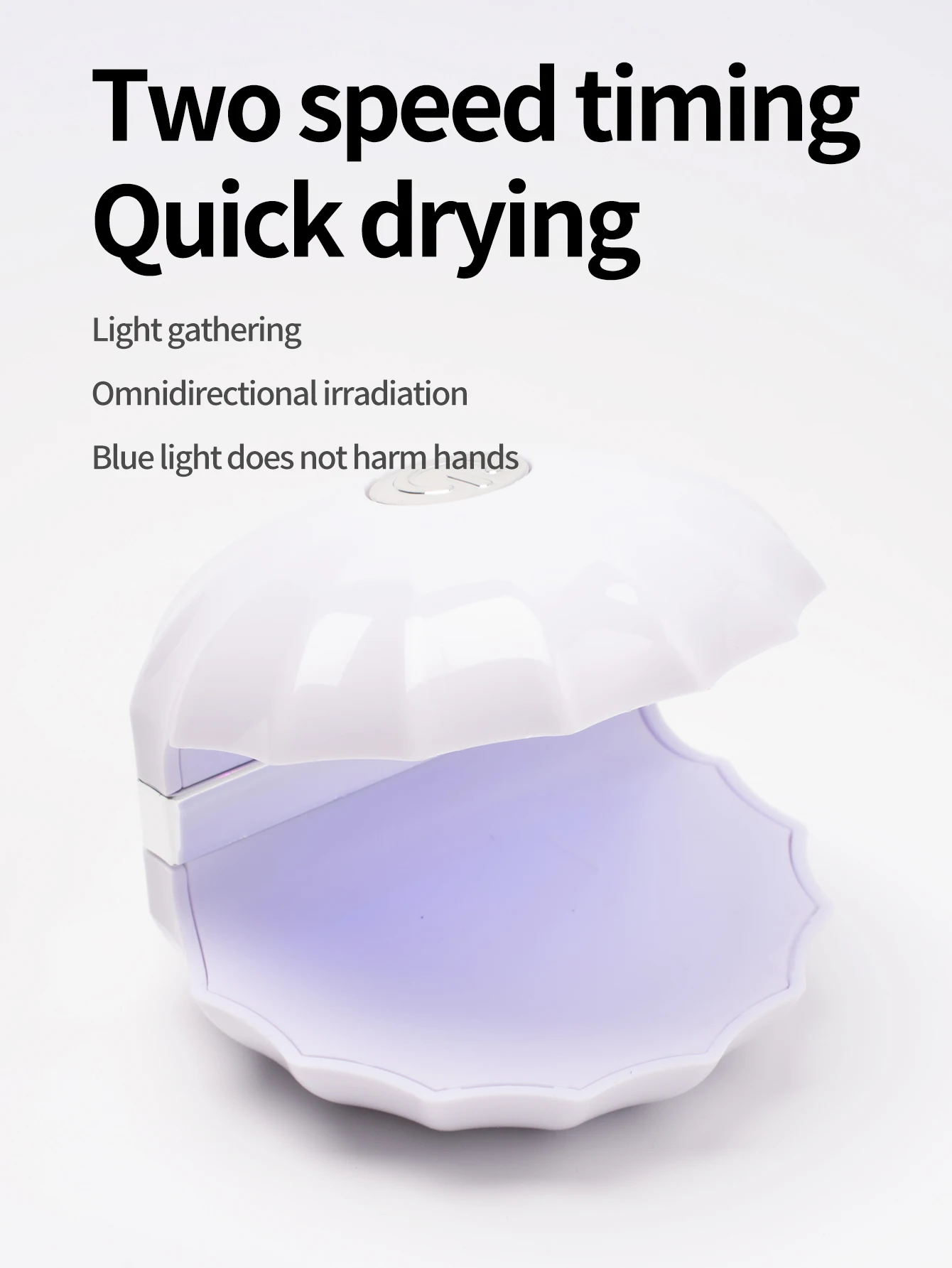 BIN Hot Selling Newest Shell-design Mini 18W UV LED Nail Lamp with Li-Battery Nail Lamp Use for Nail Arts