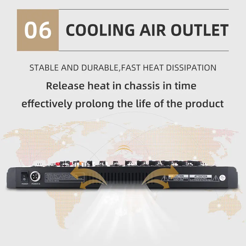 KAIKA 8 channels and 24 kinds of DSP professional digital mixer, studio, karaoke room, DJ controlled Audio Mixer.