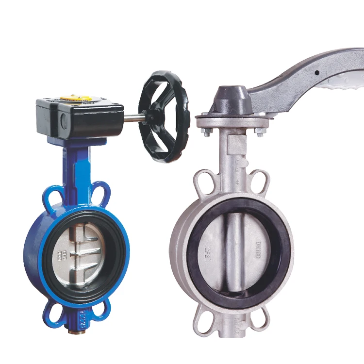 factory manual wafter valve gearbox epdm seat butterfly valve gearbox