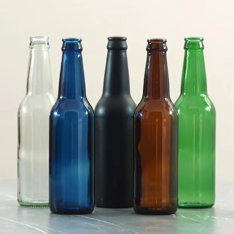Manufacturer crown cap 330ml 11oz  glass kombucha bottle kombucha tea  beer glass bottles  for Beverage Beer Soda Wine Packing