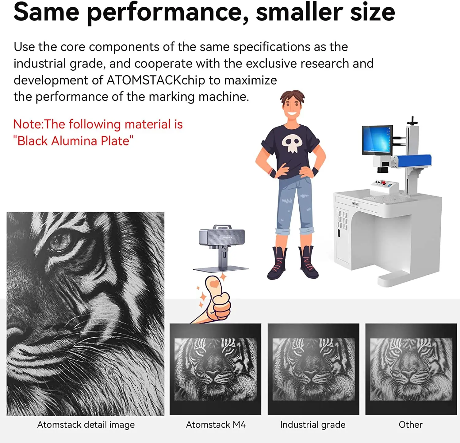 ATOMSTACK M4 Laser Engraving Machine 2-in-1 Handhed Desktop 1064nm Infrared 4K 720000mm/min Portable Fiber Marking Machine