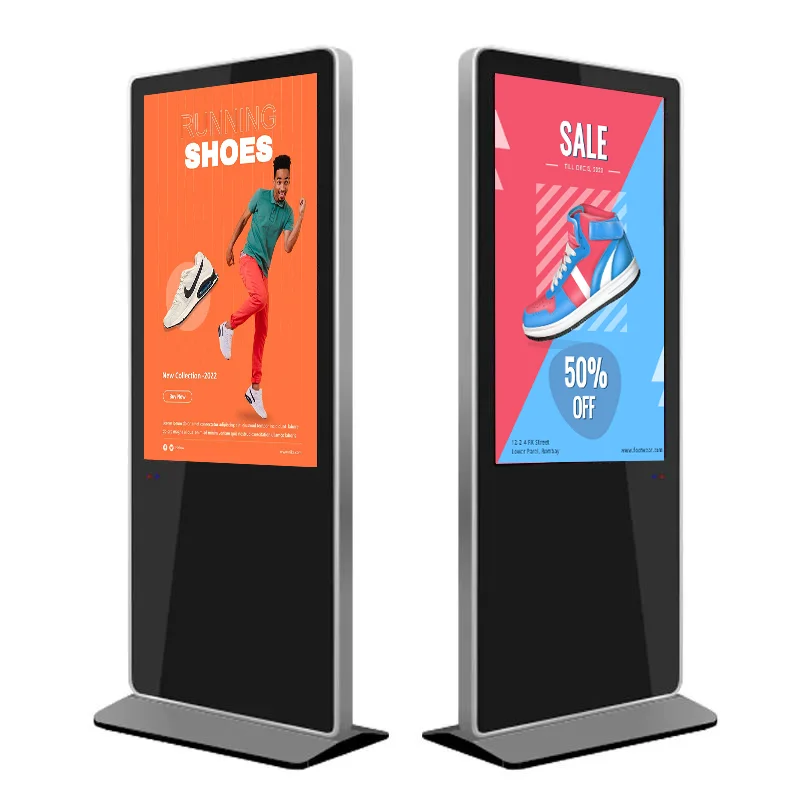 Floor Standing 32/43/49/55/65 inch lcd advertising player 4K Vertical Monitor Totem Touch Screen Kiosk Display Digital Signage