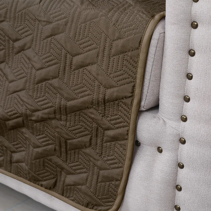 Micro Fleece Quilted Cat Sofa Protector Sofa Seat Mat Cover Elastic Solid Color Pets