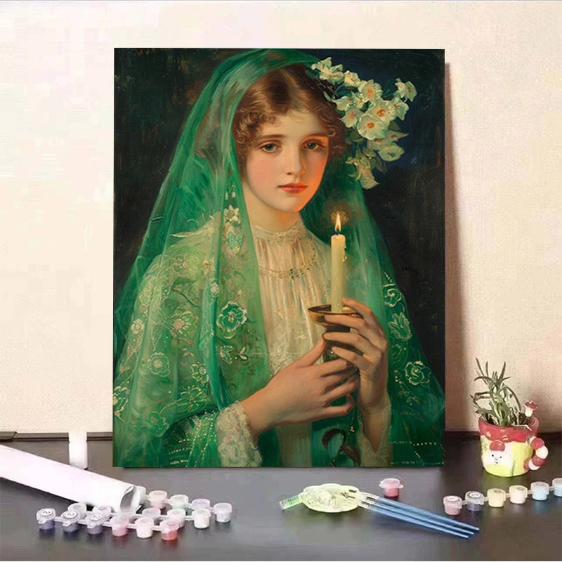 Ручной работы Акриловая картина для рисования украшение стены Рисование краска по номерам кисть начинающих отличный подарок