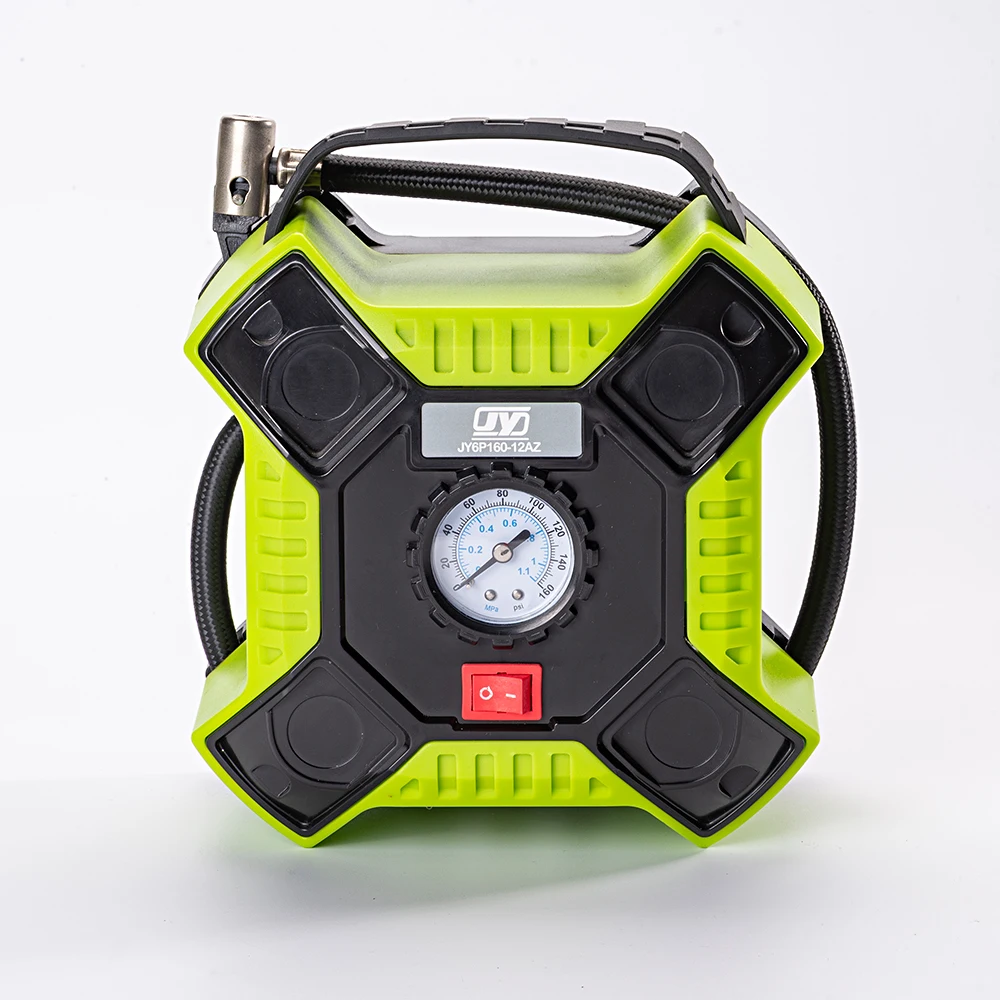 12v 160psi portable air pump for car, truck, suv tires car air compressor with analog pressure gauge
