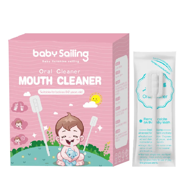 Knitted Gauze Glue-free Forged Baby Tongue Cleaner Oral Tongue Cleaner For Babies