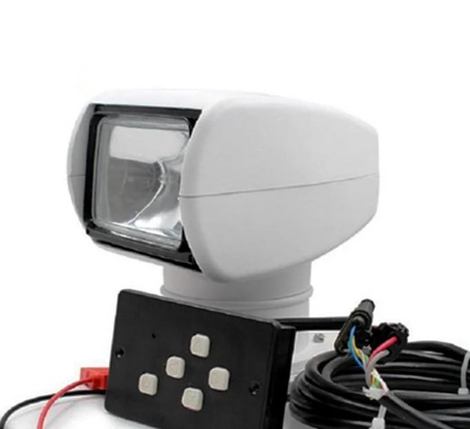 Anshun Marine 12V 100W Waterproof Surface Mounting Rotate Ship Boat Search Light With Controller Panel For Boat yacht