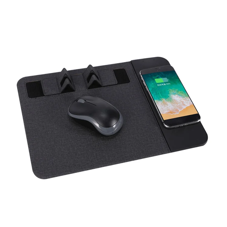 Dual-use Office Desk Mobile Phone Qi Wireless Charging Mouse Pad Charger Mice Mat