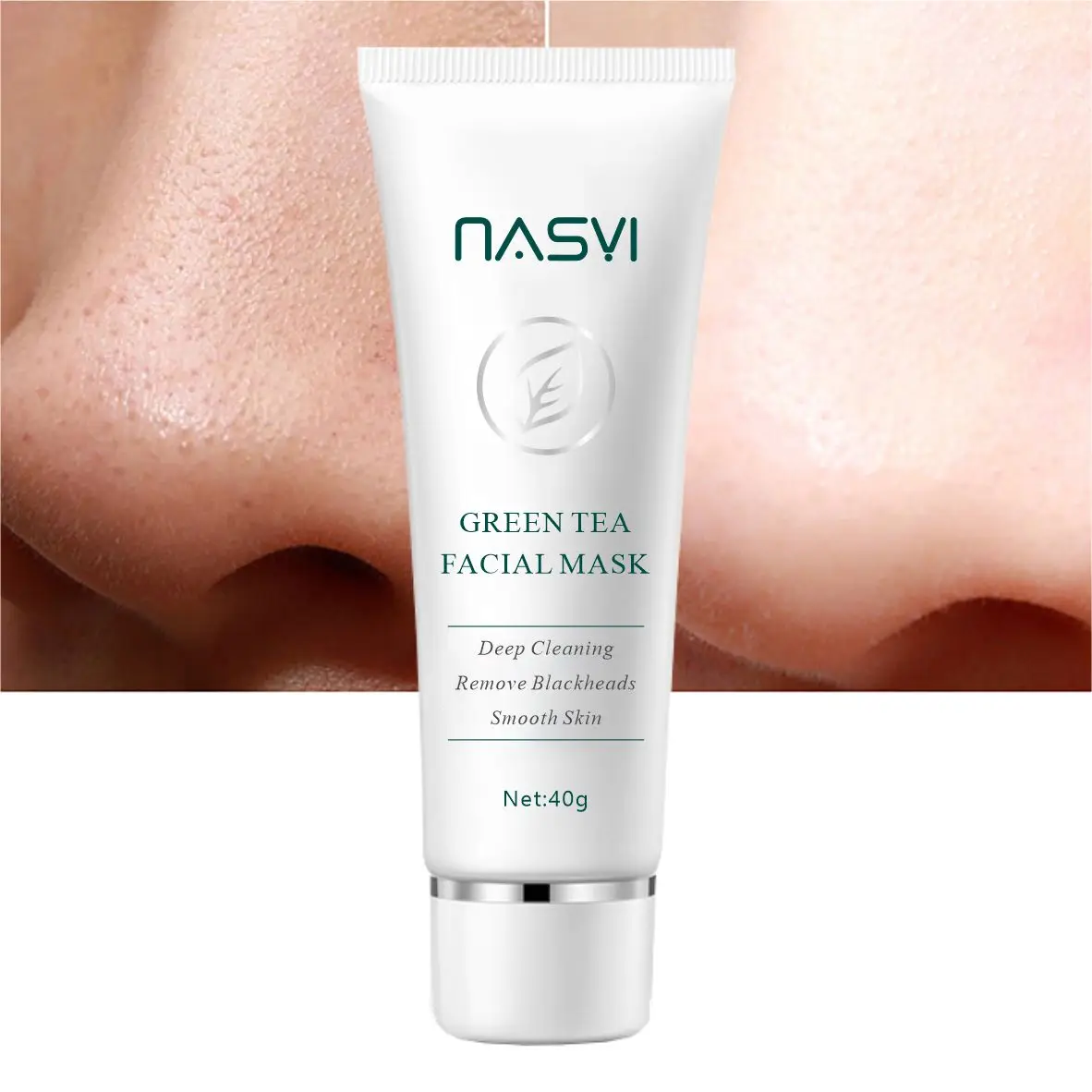 OEM ODM green tea mask 40g tear-off mud mask to remove blackheads moisturizing and nourishing face care product