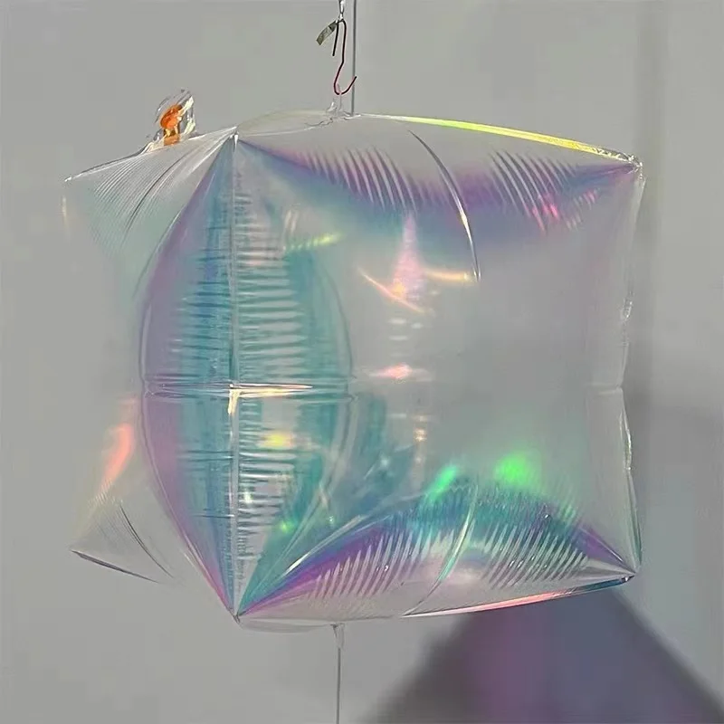 Foreign trade round heart-shaped five-pointed star transparent balloon party decoration 19 inch rainbow color love balloon