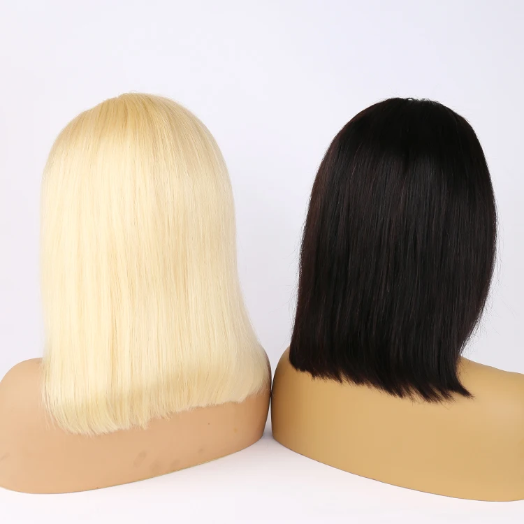 Straight 613 Honey Blonde Color wig 4x4 Transparent Lace Cheap Human Hair Wigs With 360 Closure For Black Women