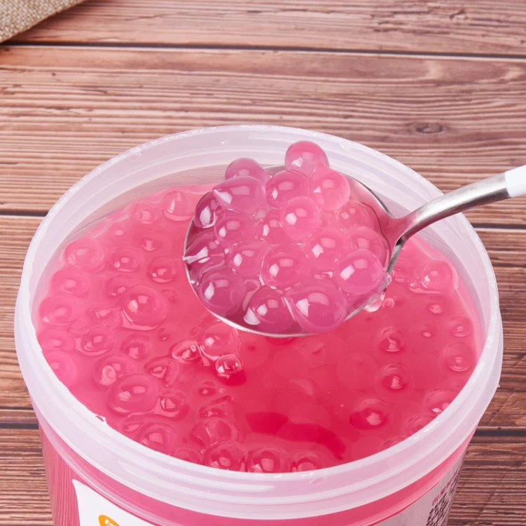 
Wholesales Milk Tea Boba Pearls For Fruit Tea Juicy Peach Popping Boba 