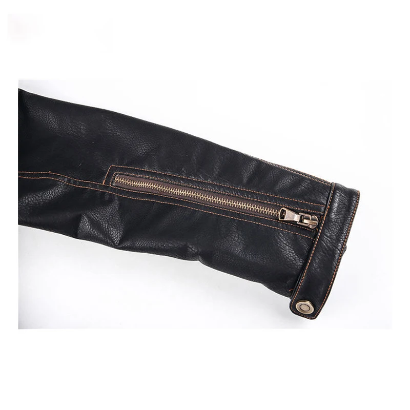 100% Real Motorbike Wholesale High Quality Warm Motorbike veste en cuir homme jacke Leather jacket
