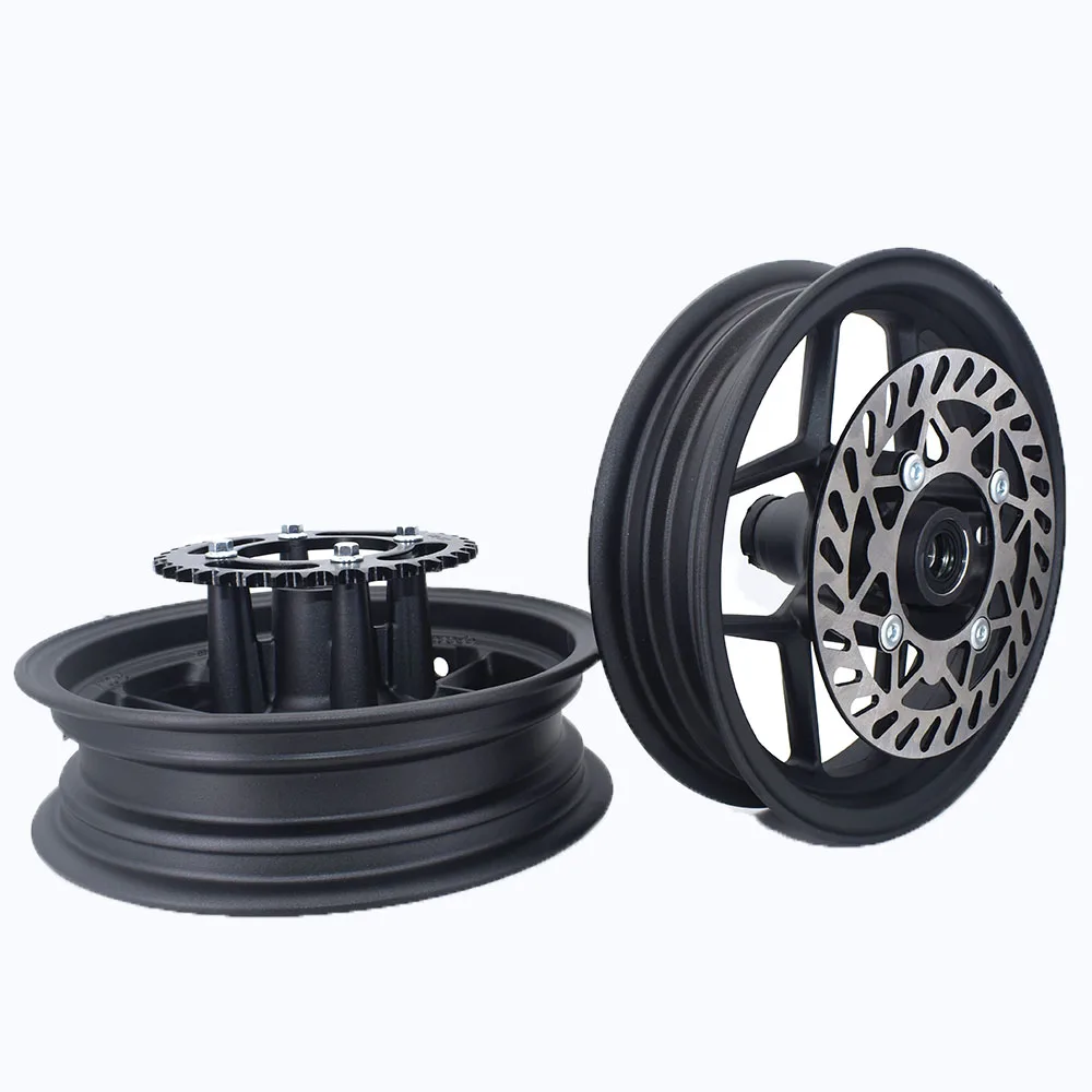 10inch Front And Rear Rims With Brake disc Plate 190MM and Sprocket #428 For Dirt Pit Bike Refitting Racing Bike Wheels