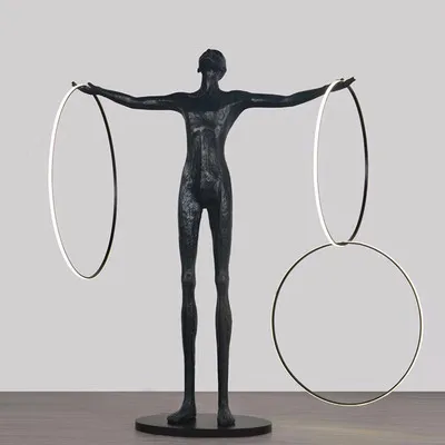 African Black Man Statue /Marble Bust Sculpture Laser tec 30 Rapid Prototyping high quality DNA wicker shape floor lamp