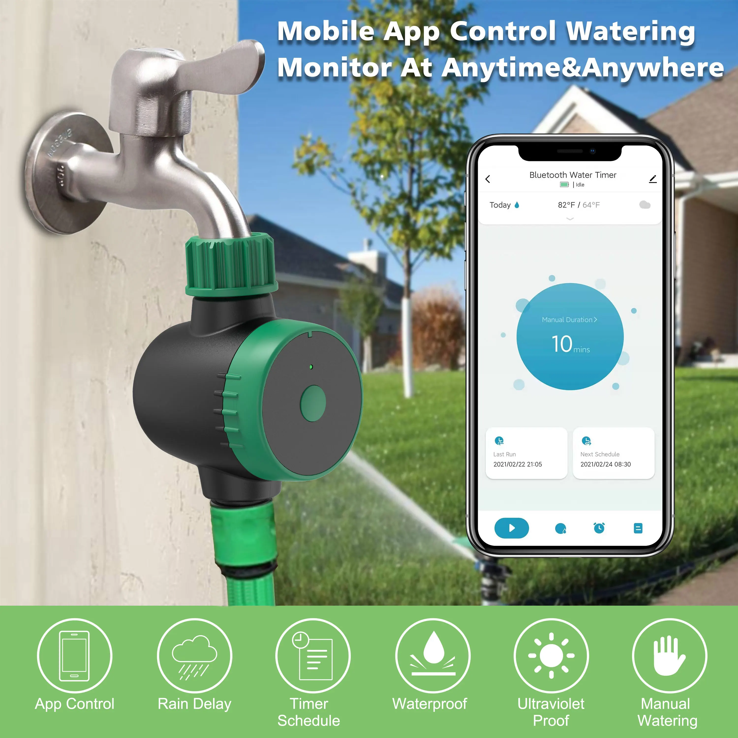 Programmable water valve 3/4 1/2 Hose Tap sprinkler drip zoo farm irrigation Smart garden Watering Timers