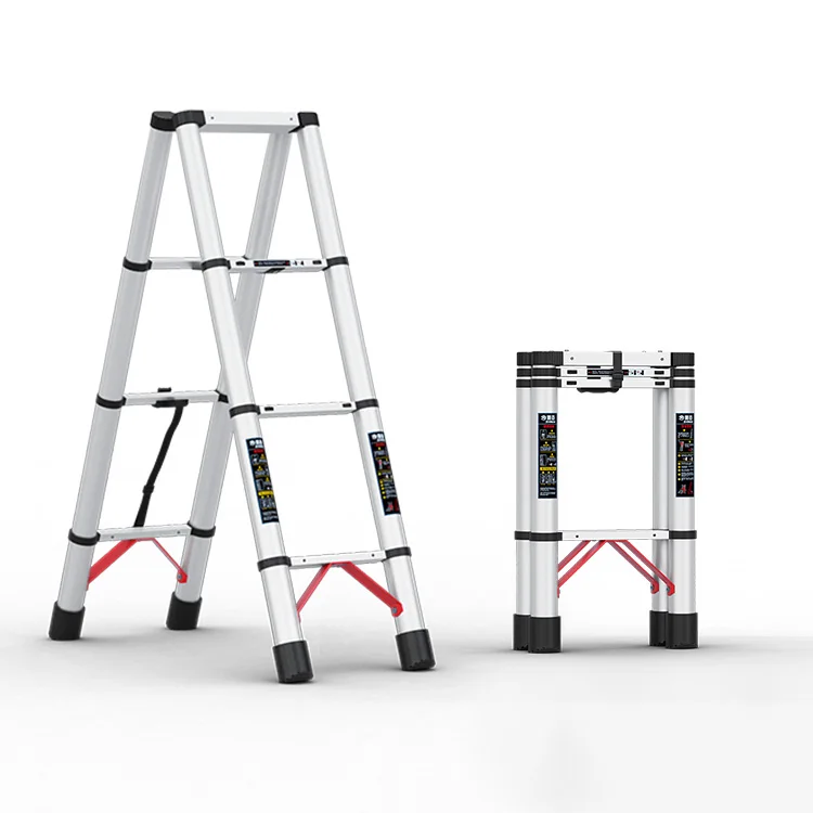 Loft Stairs A-Frame 4 Step Ladder Customized Moderate Price Small Step Ladder Foldable Stairs Aluminum Herringbone Ladder