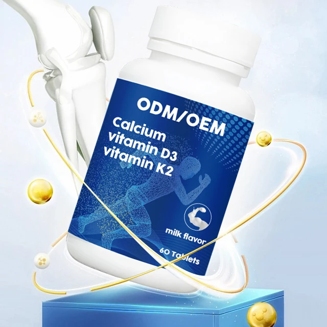 OEM/ODM Health Supplement Calcium Vitamin d3  k2 Tablets For Bone Health and lmmune