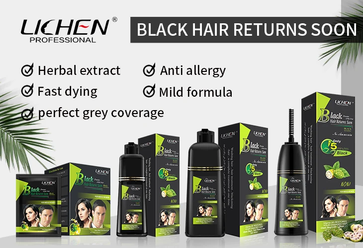 Hair Color Dye China Factory Temporary Liquid Natural Organic Hair Color Shampoo with Private Label